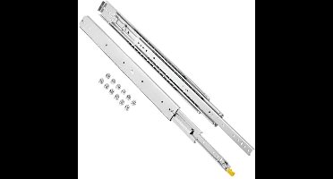 Lineaire Geleiderails - 3-Voudige Geleiderail - Heavy Duty Ladegeleiders - Breedte 3IN - Lengte 60IN - Zilver