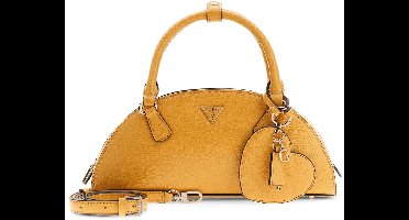 GUESS handtas schoudertas Isobel Dome Satchel Amber donkergeel