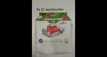 Senzora Clean Wash - wasmiddel waspoeder - white wit witte - 4x 22 wasbeurten