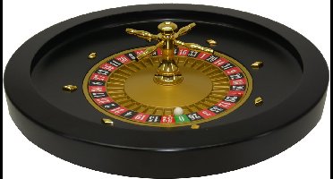 Roulette bak 52 cm.Zwart Hout MDF/ kogel