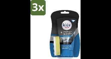 Veet For Men Ontharingscrème In-Shower Gevoelige Huid 150 ml - Bulkverpakking - 3 stuks