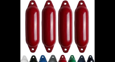 Set van 4 met Majoni Star 15 stootwillen - bordeaux rood, 45 x 12 cm