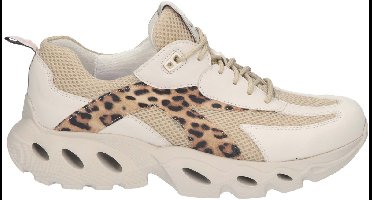 durea - 6309 H - Lage sneakersDames sneakers - Kleur: Wit/beige - Maat: 40