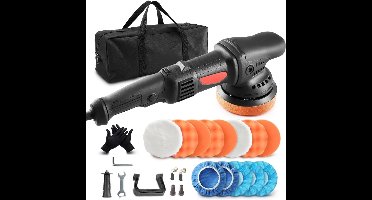 Core® Polijstmachine - Poetsmachine Auto Met 6 Snelheden - 6 Polijstschijven – Zwart - ‎‎45cm x 19cm x 16cm