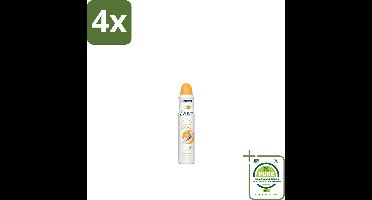 Dove – Deodorant Spray – Passion Fruit – 250 ml - Voordeelverpakking - 4 stuks - Passievrucht deodorant - Frisse geur