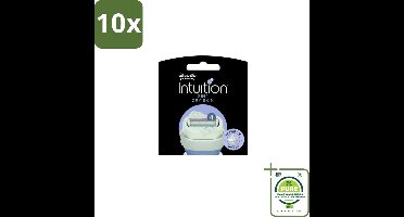 10 x Wilkinson Intuition 2 in 1 Navulmesjes Dry Skin 3 stuks per verpakking - Grootverpakking - Scheermesje Droge Huid - Kokosmelk Scheermesje - Amandelolie Scheermesje - Scheermesje Met Verzorging - Scheermesje Voor Gevoelige Huid