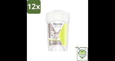 Rexona Deodorant Stick Cream Maximum Protection Stress Control 45 ml - Voordeelverpakking - 12 stuks - Anti-transpirant vrouw - Stress-zweet