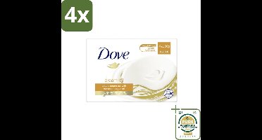 Dove – Zeep – Cream Oil Soap Bar – 4 x 100 g - Voordeelverpakking - 4 stuks - Arganolie - Droge huid
