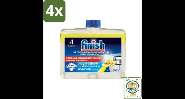 Finish Integrale Machinereiniger Citroen 250 ml - Voordeelverpakking - 4 stuks - Vaatwasser onderhoud - Vaatwasser reinigingsmiddel