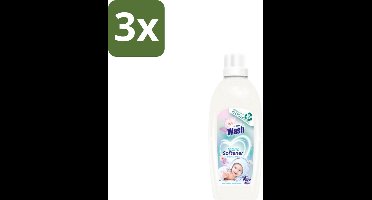3 x At Home Wash – Wasverzachter Sensitive – Voor Babykleding – 750 ml - Babykleding Wasverzachter - Wasverzachter Voor Gevoelige Huid - Hypoallergene Wasverzachter - Wasverzachter Voor Pasgeborenen - Wasverzachter Voor Eczeem