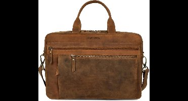 Leren Laptoptas Schoudertas voor 15,6 inch Laptop - Aktetas Unisex