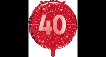 3x Folieballon robijn rood 40 jaar jubilium - Signature Years - Verjaardag Feestje Versiering Feestdecoratie Decoratie Ballon Folie