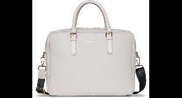 bugatti business tas laptoptas met laptopvak Ella Business Bag Beige Saffiano