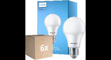 Voordeelpak 6x Philips CorePro LED Lamp E27 Peer Mat 10W 1055lm - 830 Warm Wit | Vervangt 75W
