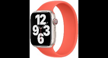Apple Siliconen solobandje voor de Apple Watch | 38/40/41/42 mm - Maat 6 - Nectarine