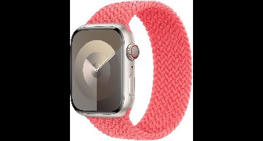 Apple Gevlochten solobandje voor de Apple Watch | 44/45/46/49 mm - Maat 12 - Guava