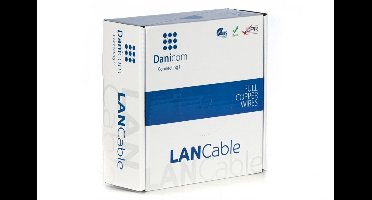 DANICOM CAT6A U/UTP 50 meter kabel op rol soepel - PVC (Fca) - Trekdoos - Internetkabel - Netwerkkabel - UTP kabel