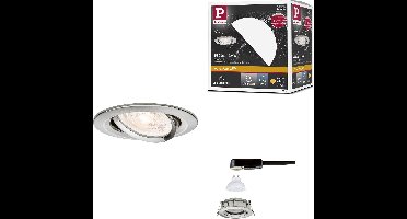 LED-inbouwlamp Nova Plus GU10 Flat IP65 93mm 4,9W 550lm 230V 2700K Staal geborsteld