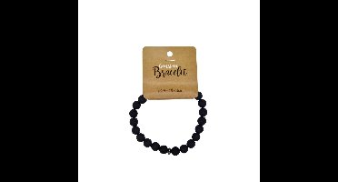 Kralenarmband Obsidiaan mat