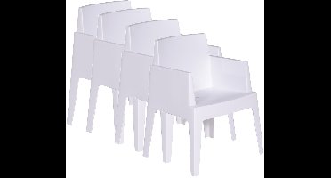Garden Impressions Box tuinstoel the original wit - 4 stuks