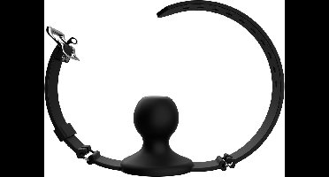 Oneay Siliconen mondknevel met ademgat – Verstelbaar BDSM accessoire – Geschikt voor diepe keeltraining en erotisch spel voor mannen, vrouwen en stellen