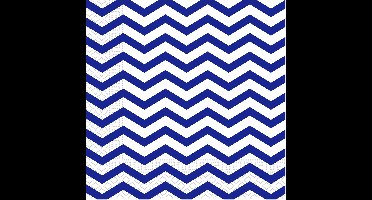 Vegaoo - 20 Koninklijk Blauwe Chevron Papieren Servetten 33 x 33 cm voor Verjaardag