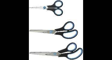 Westcott scharenset - Easy grip - 3delig 14/20/24 - RVS - zwart/blauw - AC-E90032