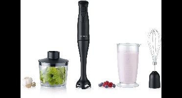 Severin SM 3762 Staafmixerset – 350 W – Met Hakmolen, Garde & Maatbeker 700 ml – Zwart