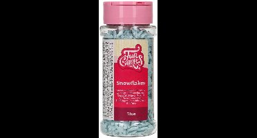 FunCakes Sprinkles Sneeuwvlokken - Blauw - 50g - Eetbare Taartdecoratie