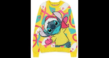 Disney - Stitch Kersttrui - L - Geel