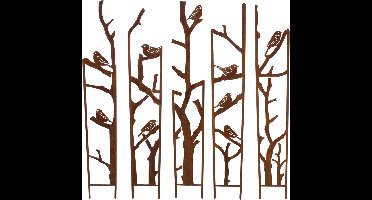 Esschert Design Trellis Klimrek 5-delig Vogels 117 cm – Metalen Plantenrek voor Klimplanten – Decoratief Tuinrek
