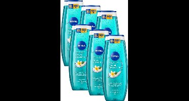 NIVEA Hawaii Flower & Oil Douchegel - Shower Gel - met Vitamine C en Vitamine E - Voordeelverpakking - 6 x 500 ml