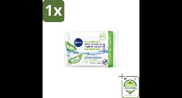 1 x Nivea – Reinigingsdoekjes – Bio Aloe Vera – 25 Doekjes - Reinigingsdoekjes - Gezichtsreiniging - Make-up Verwijderen - Oogmake-up Verwijderen - Aloë Vera