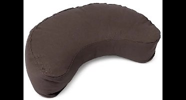 Meditatiekussen halve maan antraciet biokatoen (OCS) – 37 cm x 17 cm x 13 cm