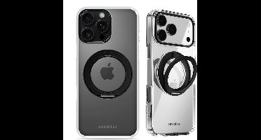 Mobilize Hoesje geschikt voor Apple iPhone 16 Pro Max MagSafe Telefoonhoesje Hardcase | Mobilize 360 Rotating Ring Backcover met Ringhouder | Geschikt voor MagSafe | Geschikt voor Draadloos Opladen met Magnetische Ring | Geschikt voor MagSafe Case -