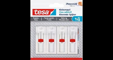Tesa Serie - Zelfklevende Spijker voor Behang en Stucwerk - Wit - 1kg x4
