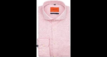 Suitable Melange Overhemd Roze - Maat 42 - Heren - Casual Shirt