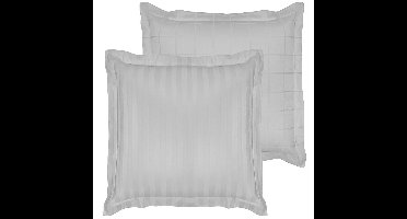 De Witte Lietaer Kussensloop Zygo Silver - 63 x 63 cm - Grijs - Katoen Satijn