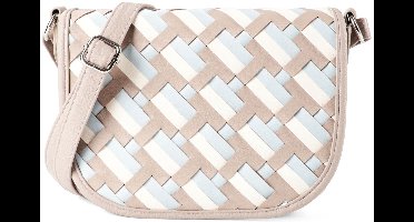 TOM TAILOR schoudertas Devie Saddle Bag Mixed Taupe