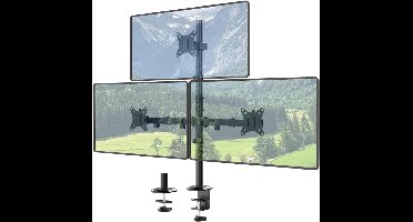 VH Supplies® Monitor Arm 3 Schermen - Drievoudige Monitor Arm - Monitorbeugel voor 3 Schermen - 17-35 inch