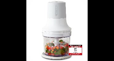 Emerio Hakmolen 260W - 500ml - 2 Snelheden - Plastic kan - 4 RVS Messen - Anti-slip voetjes - Snoer opbergmogelijkheid - MC-122649.2 Wit