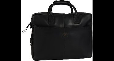 Mustang San marino Laptoptas Elegante Zakelijke Businesstas tot 15 Inch Aktetas van Leer Zwart