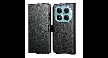 Hoesje Portemonnee geschikt voor Xiaomi Poco M8 Pro 5G Zwarte portemonnee met magnetische klep en kaartopslag