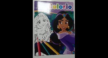 Disney Princess - Colorio kleurboek - colouring boek met kleurplaten prinsessen - Rapunzel en Jasmine
