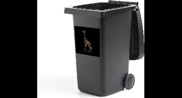 Container sticker Vintage - Giraf - Goud - 40x40 cm - Kliko sticker