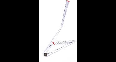 Benson Inklapbare duimstok - 1 meter - 4-delig - metrische schaal - plastic