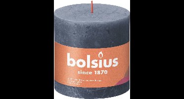 Bolsius Stompkaars Twilight Blue Ø100 mm - Hoogte 10 cm - Blauw/Grijs - 62 Branduren