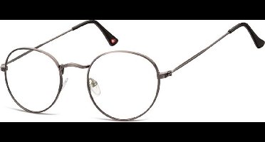 Montana Eyewear HMR54 Leesbril rond metaal +3.00 Gunmetal