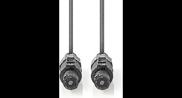 Nedis Speaker-Kabel - 48 x 0.20 mm - Koper - 5.00 m - Rond - PVC - Donkergrijs - Kartonnen Sleeve