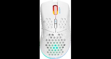 Deltaco WM80 Draadloze Gaming Muis - Lichtgewicht - RGB - 6400 DPI - Wit